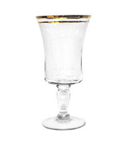 Gold Band Water Goblet