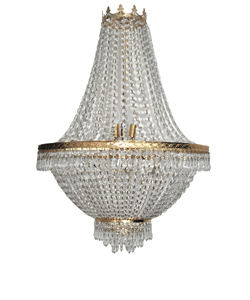 Gold Crystal Draped Chandelier
