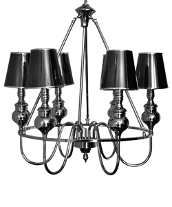 Silver Lamp Shade Chandelier